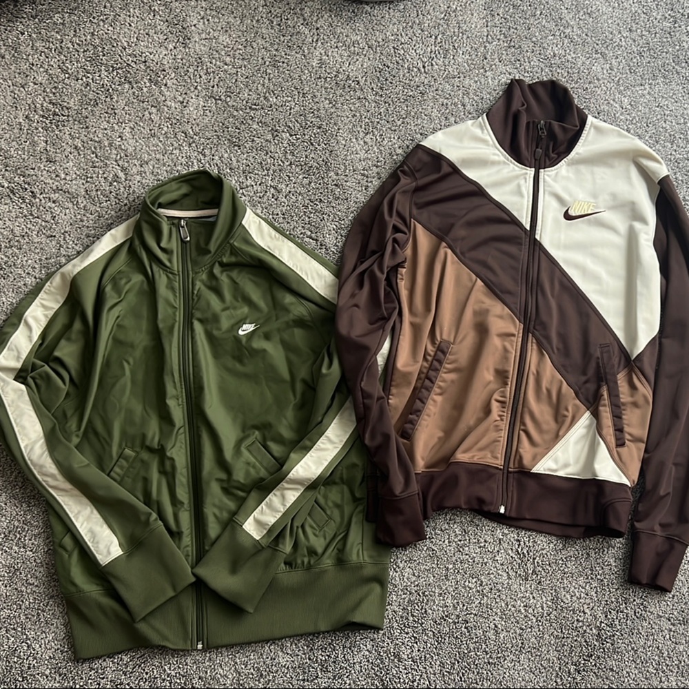 Two Nike Men's track Jackets size large